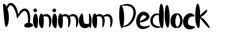 Minimum Dedlock 字形