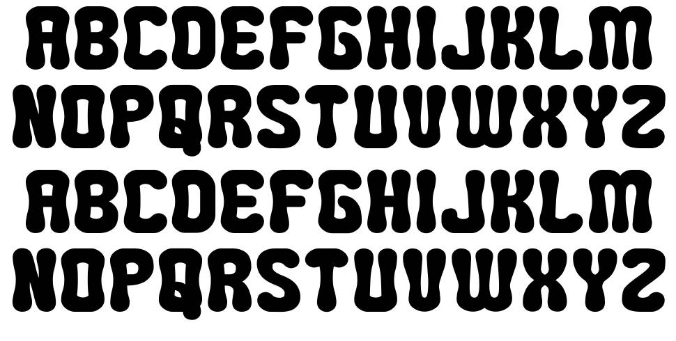 Minipop G font specimens