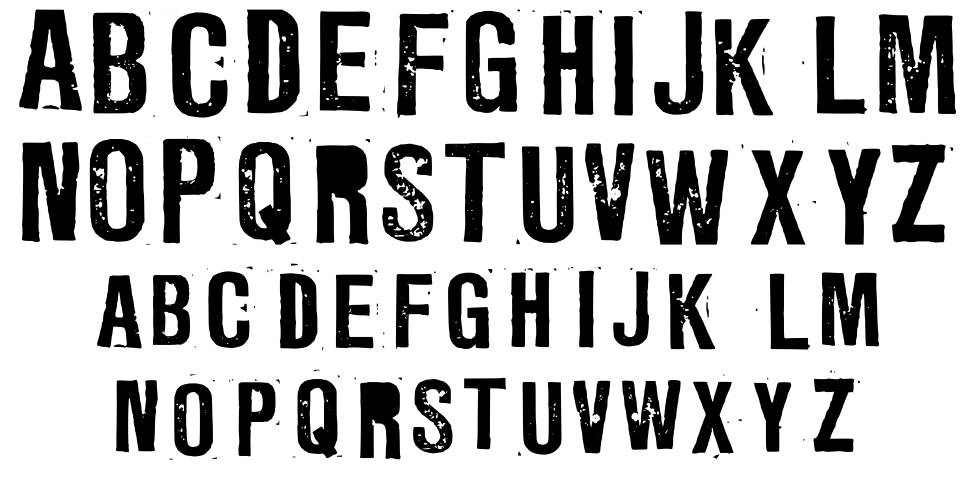 Ministry Of Fonts font specimens