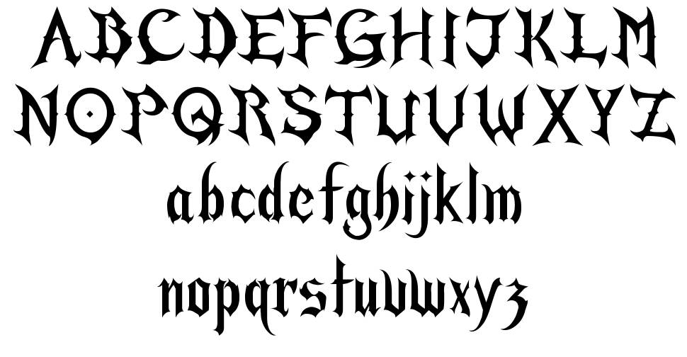 Mirage Gothic 字形 标本