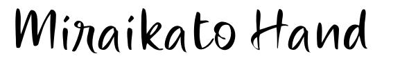 Miraikato Hand шрифт