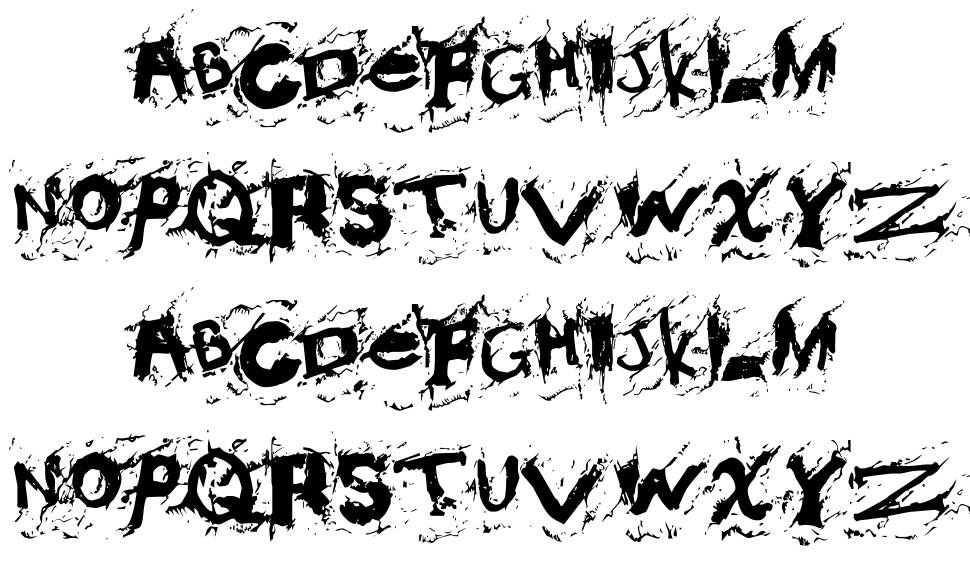 Misconstrued font specimens