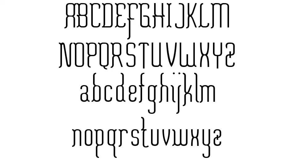 Misfortune font specimens