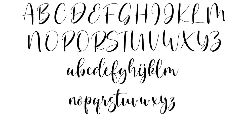 Mishella font Örnekler