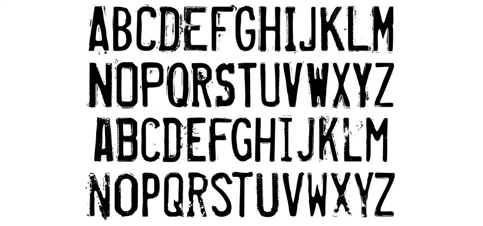 Misproject font specimens