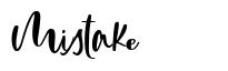 Mistake font