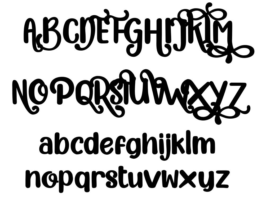 Mistaltoe font specimens