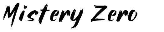 Mistery Zero schriftart