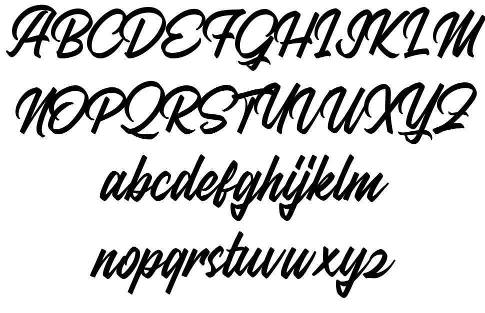 Mitha Script font specimens