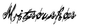 Mitsouskos шрифт