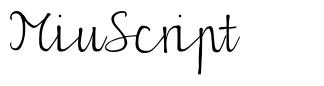 MiuScript font