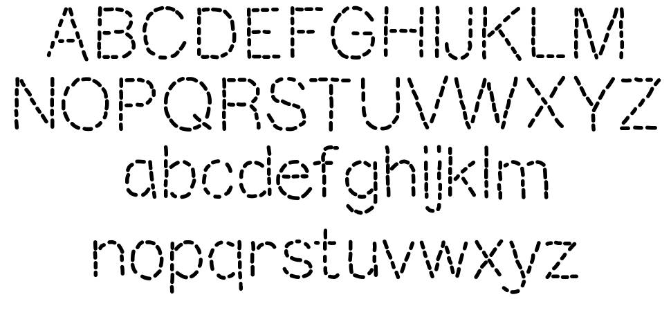 Mix Stitch font specimens