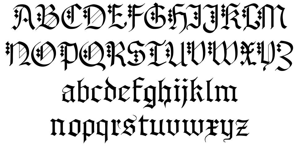 MK Broken Types font specimens
