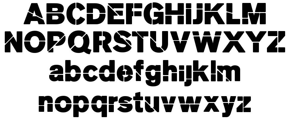 MK Stencil Sans Black font specimens