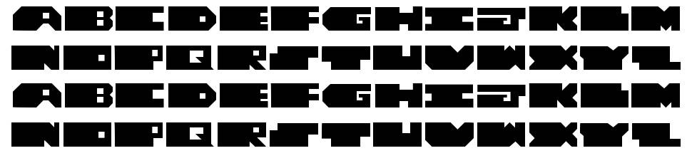 MK Ultra font specimens