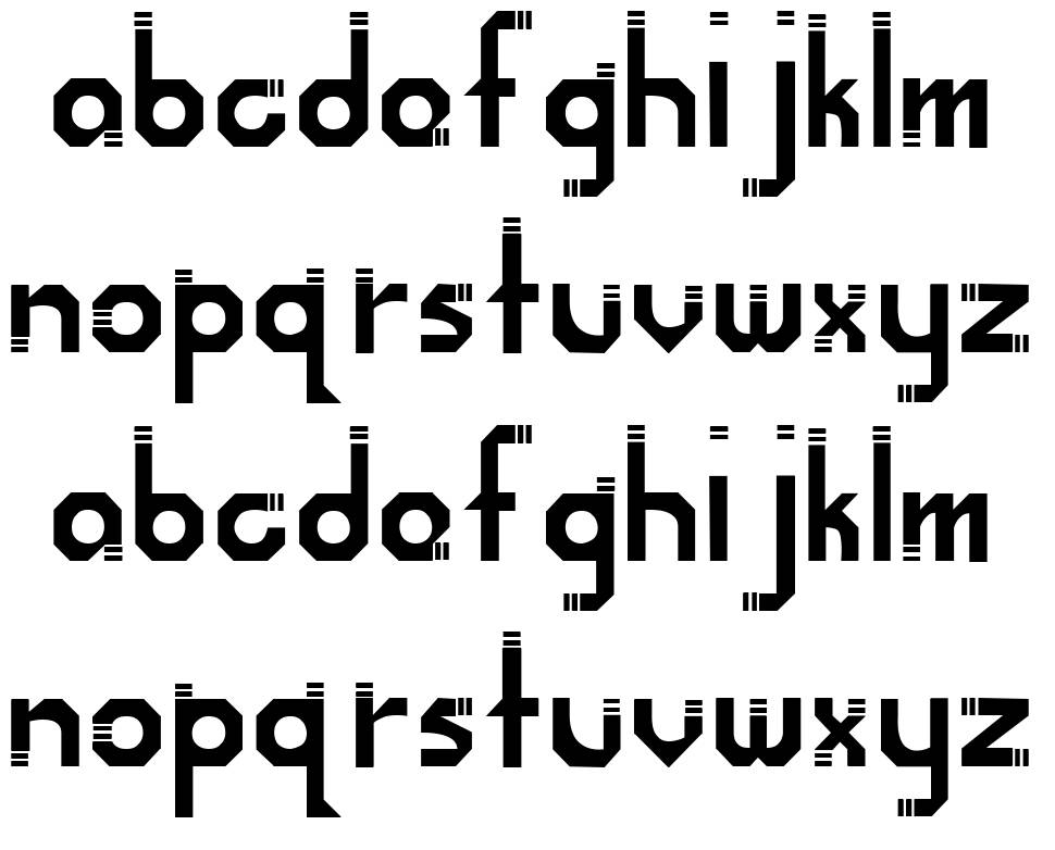 Mobio font Örnekler
