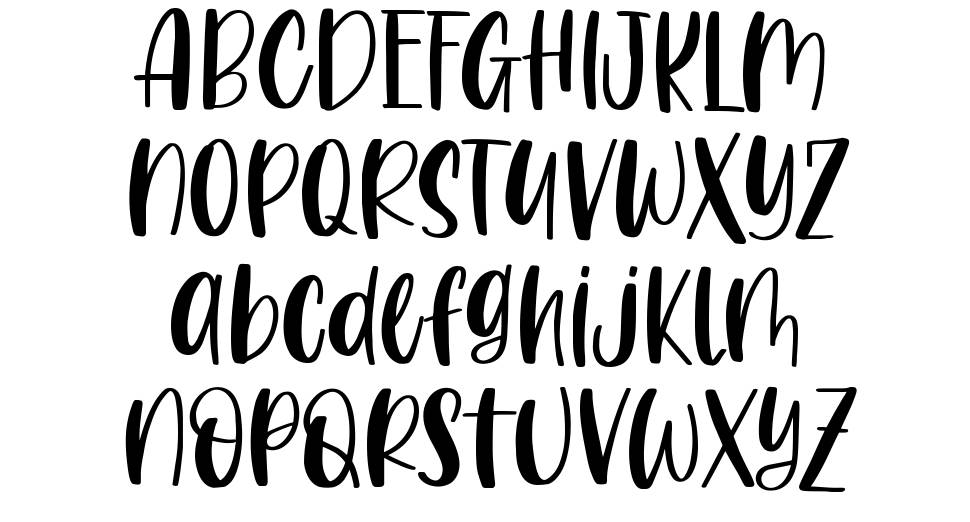 Mochaberry font Örnekler