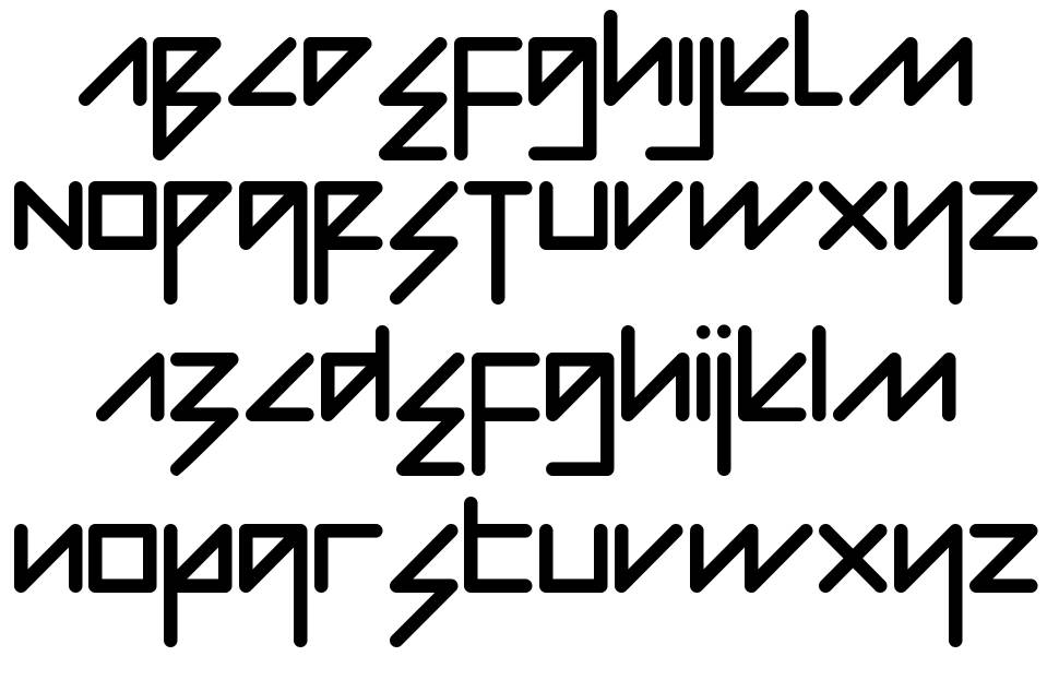Modern Bohemian font Örnekler
