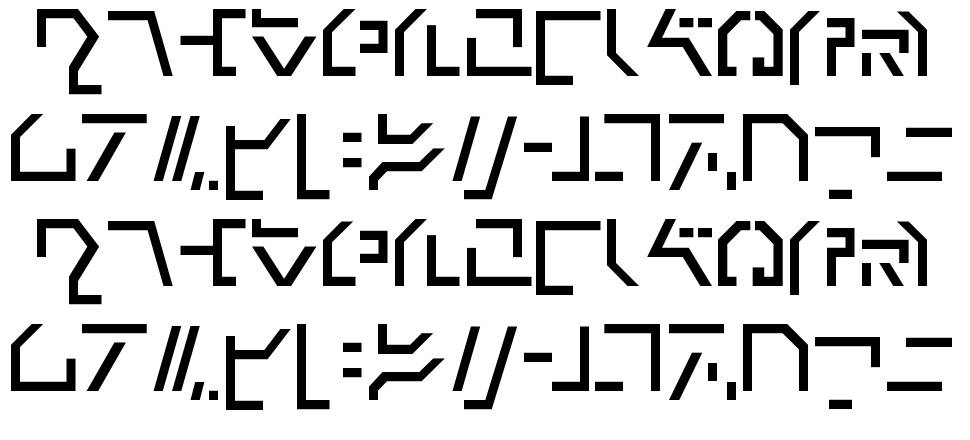 Modern Cybertronic font specimens