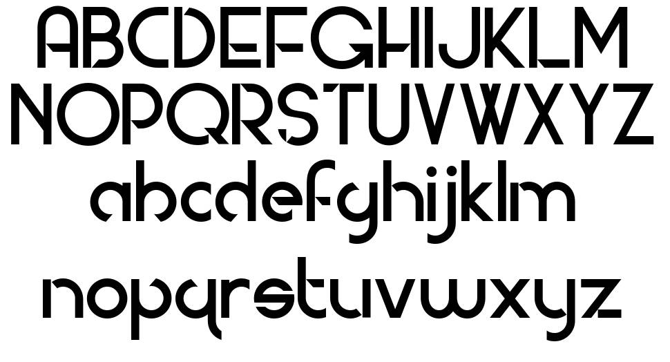 Modern Deco font specimens