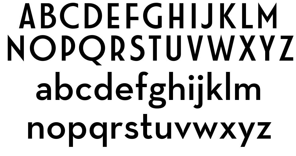 Modern M font Örnekler