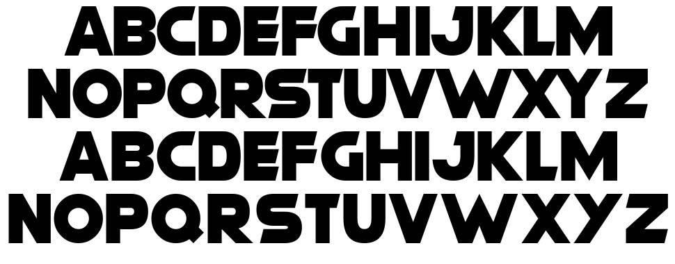 Modern Machine font specimens