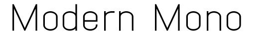Modern Mono font