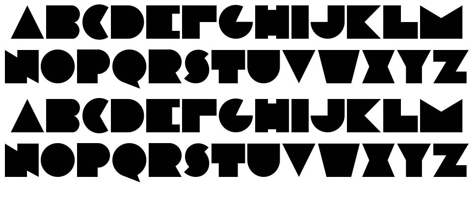 Modern Plate font Örnekler
