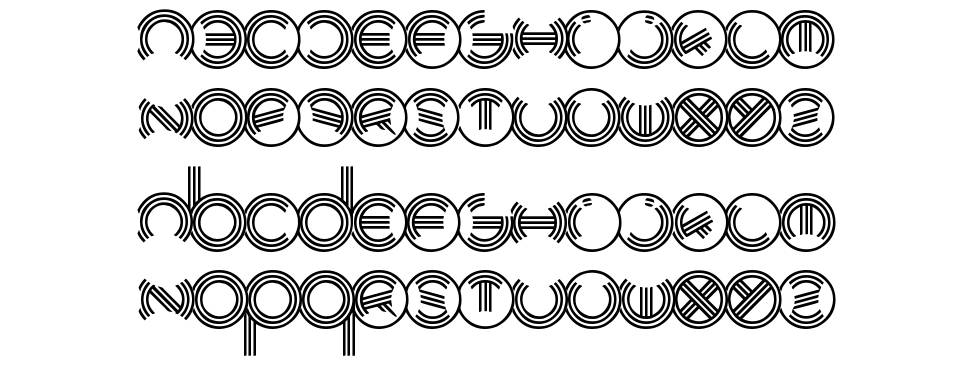 Modern Ringflash font specimens