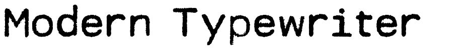 Modern Typewriter font