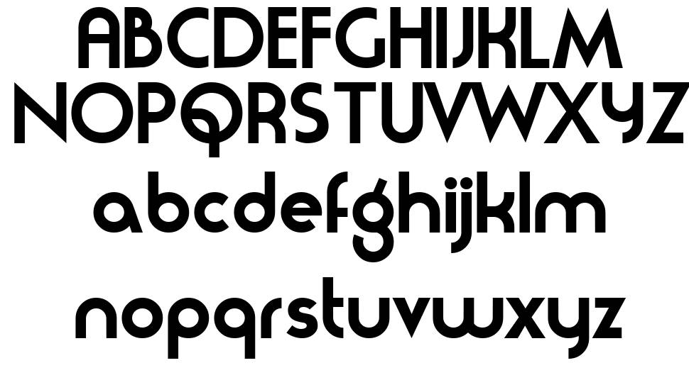 Moderna font specimens