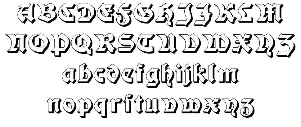 Moderne Fette Schwabacher шрифт Спецификация