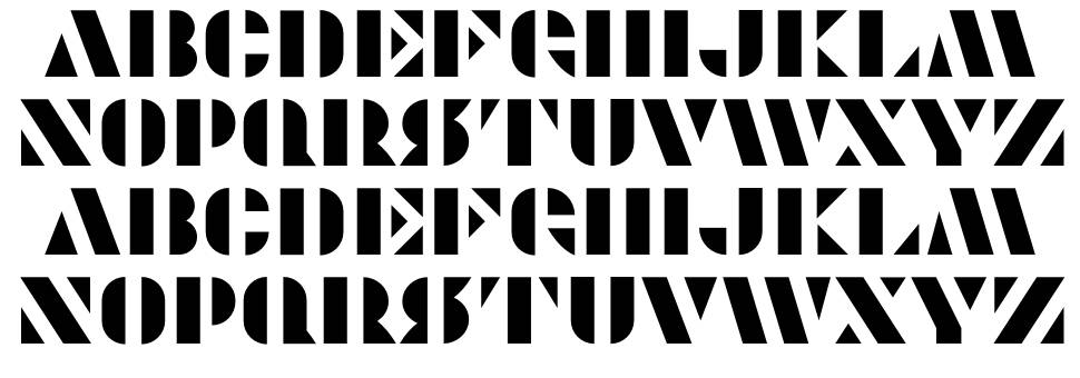 Modernia font Örnekler