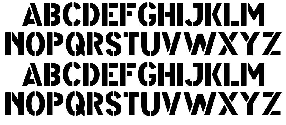 Modest font specimens