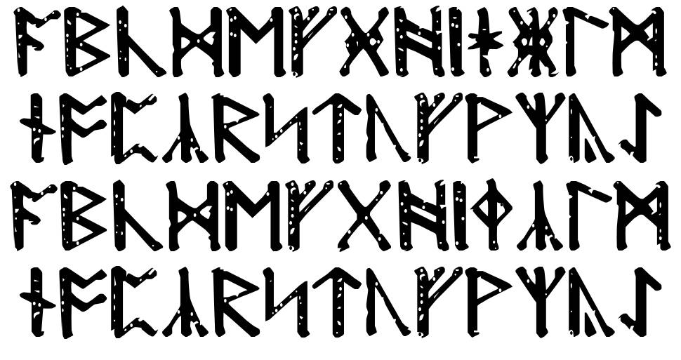 Modraniht Runic fonte Espécimes