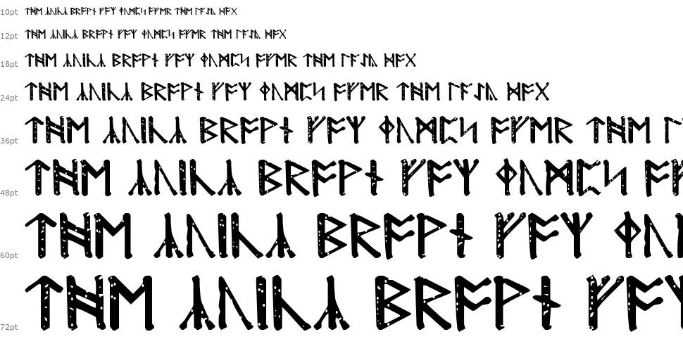 Modraniht Runic písmo Vodopád