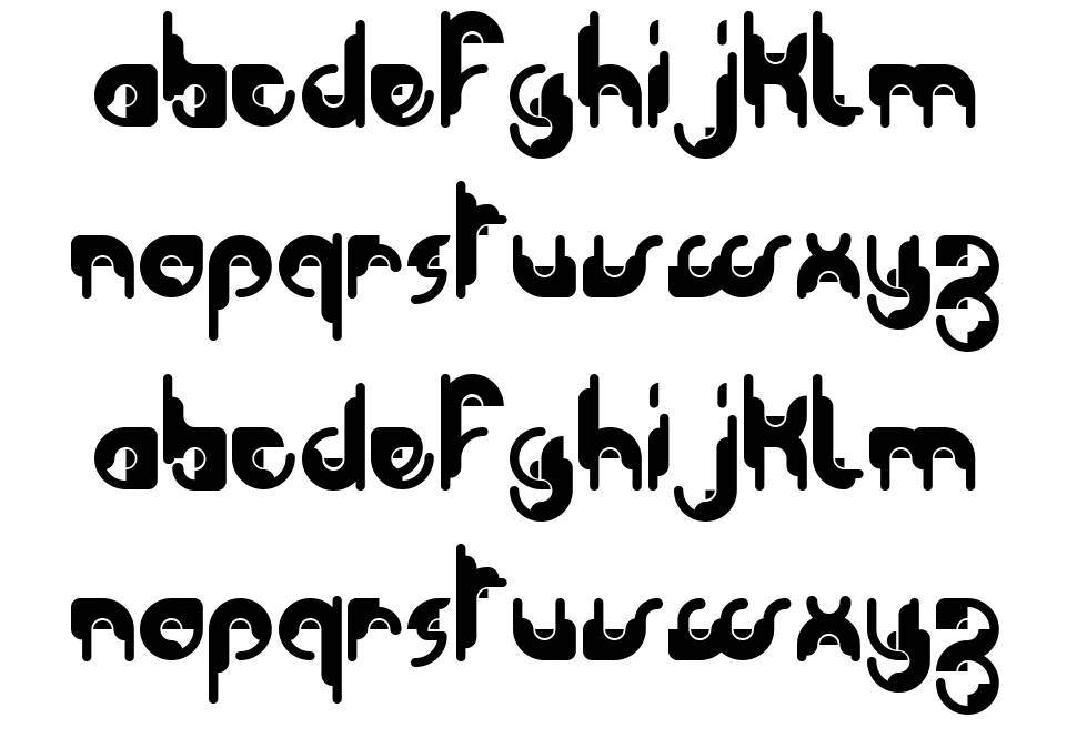 Modular Tkno písmo Exempláře