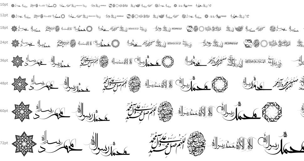 Mohammad RasoolAllah font Şelale