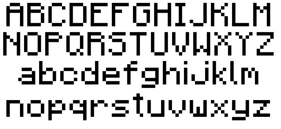 Mojang font specimens