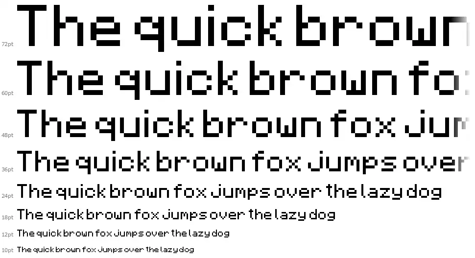 Mojangfont waterfall