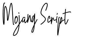 Mojang Script font