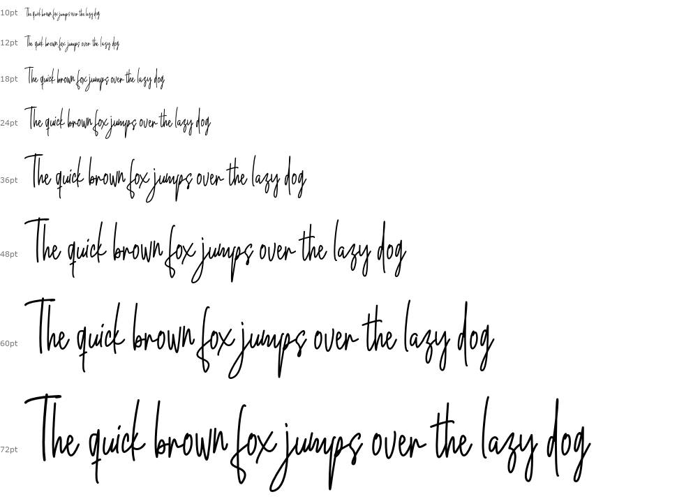 Mojang Script font Şelale