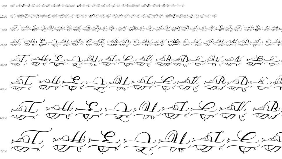 Molidia Monogram font Şelale