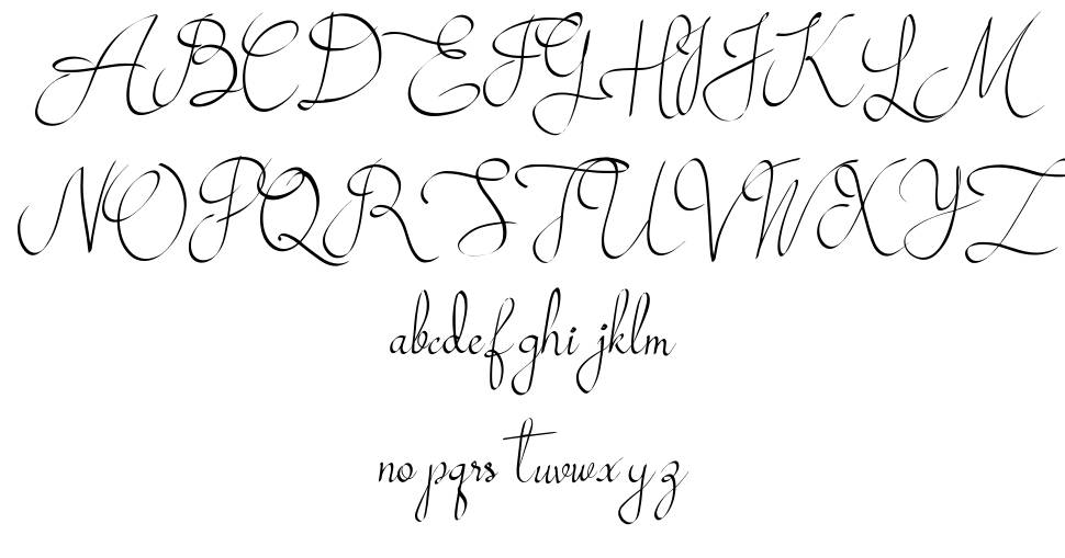 Mollucash písmo Exempláře