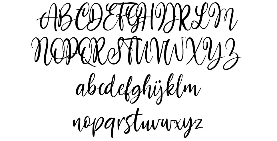 Mollywoodfont specimens