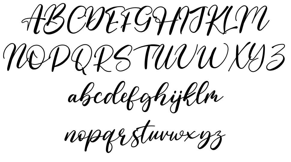 Moment Signature font Örnekler