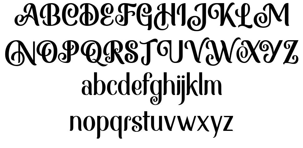 Monabelia font Örnekler