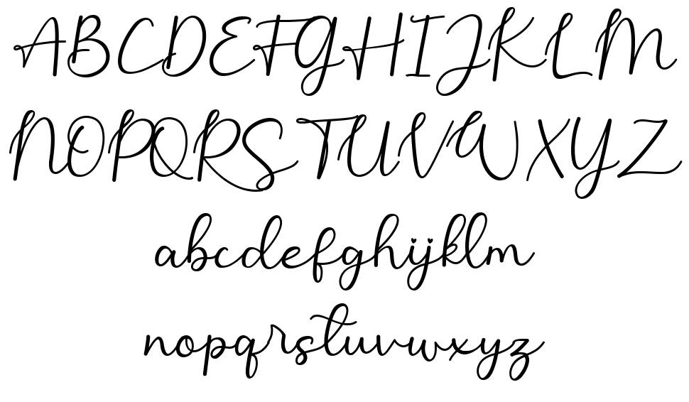 Monallesia Script font Örnekler