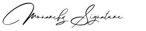 Monarchy Signature carattere