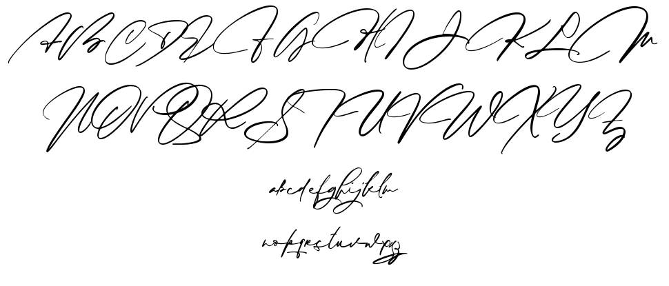 Monarchy Signature font specimens